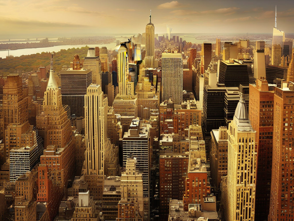 New York City skyline, landmarks, urban landscape